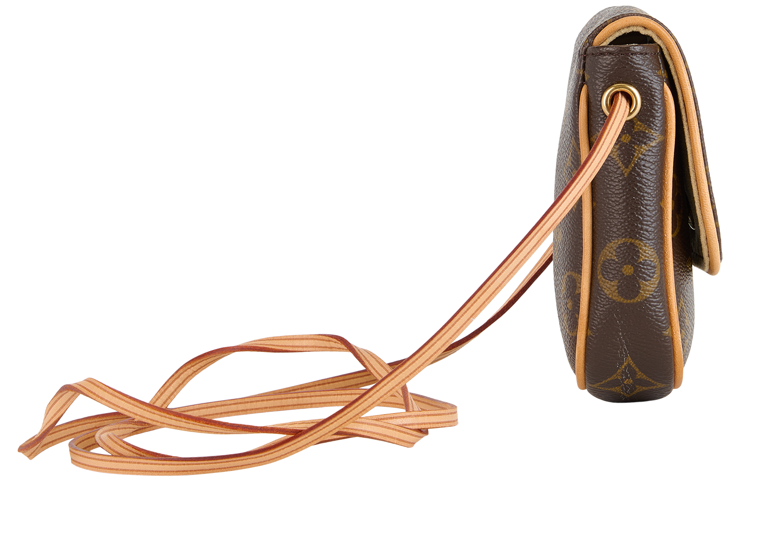 Pochette Cancun Crossbody, &pound;395, Handbags, Brown, Canvas, Side view